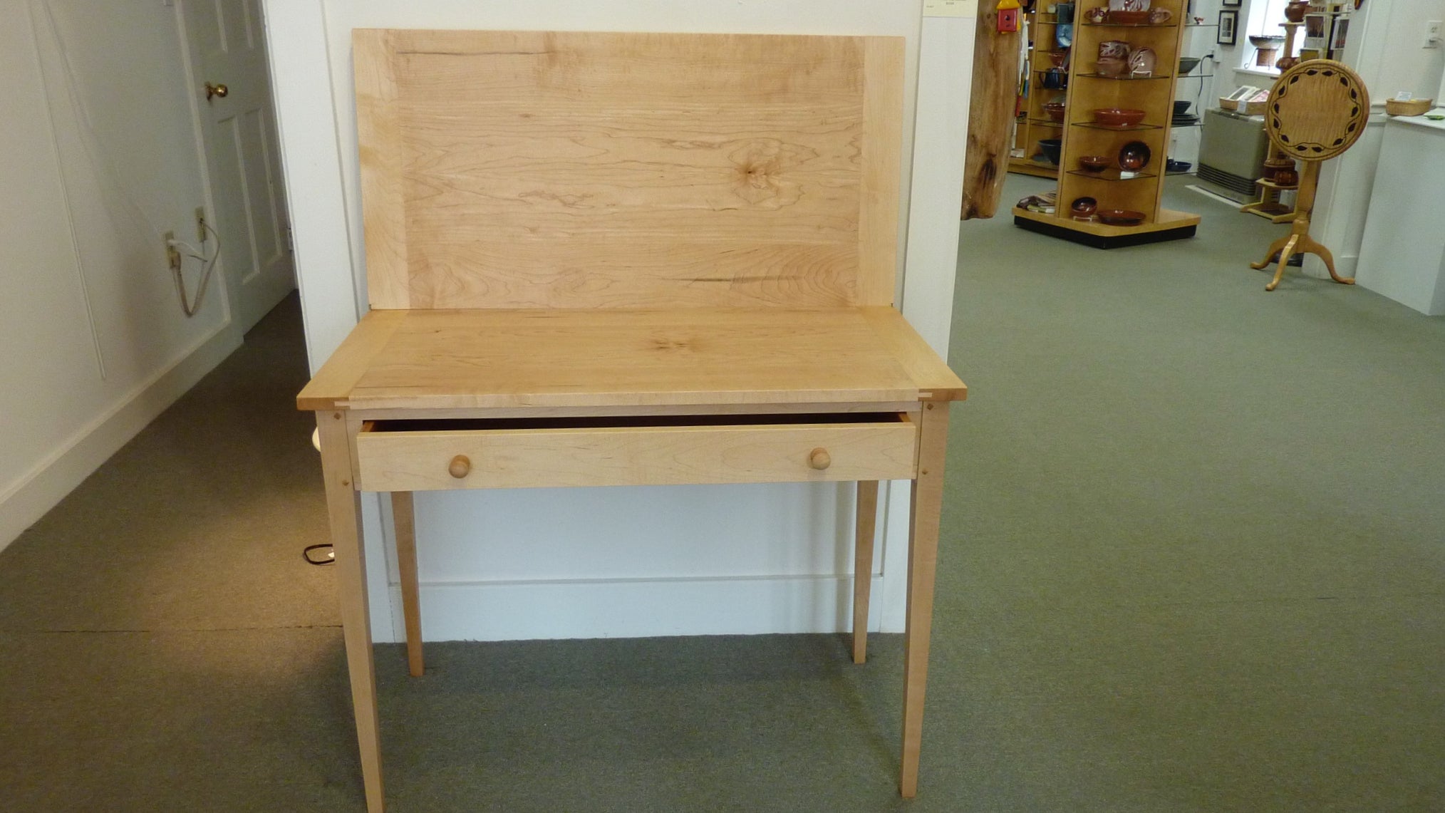 Hand Made Shaker White Pine Writing Desk by White Sands Custom